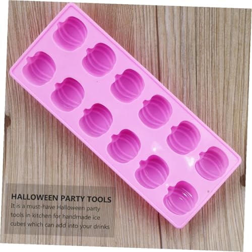 Moldes de silicona para cubitos de hielo de calabaza Halloween 3 piezas miniatura 3