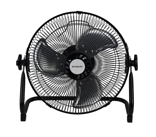 SUNGLIFE 12 High Velocity Floor Fan, 12 Speeds Rechargeable Battery Operated Fan Cool Cold Air Circulator