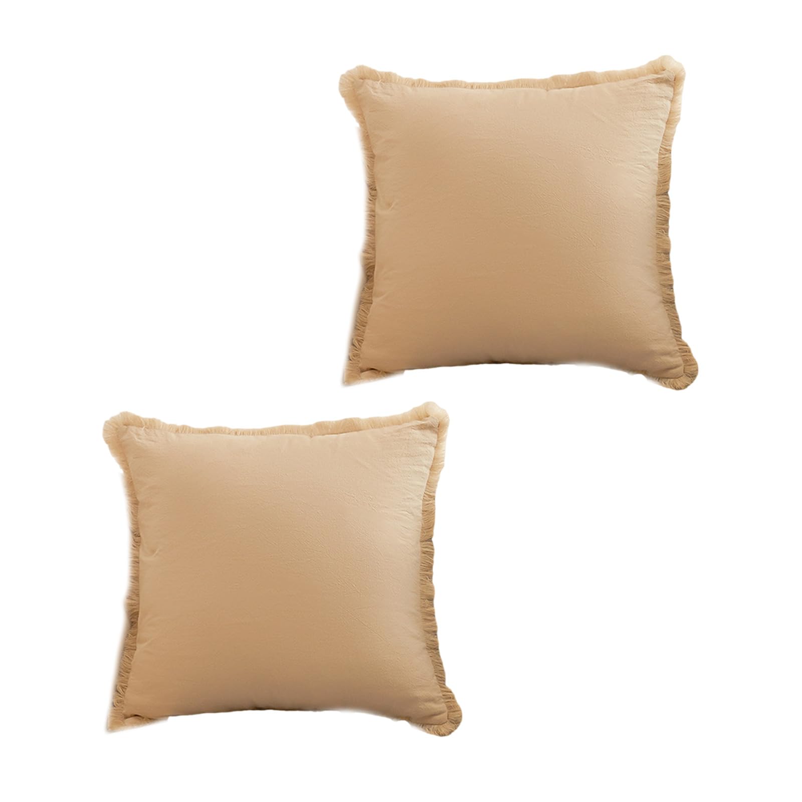 Nucelit Velvets Decorative Cushions Covers Hiddens Zippers Fringed Edges Sofa Bed Pillowcase for Couch Sofa Bedroom Car Velvets Throw Pillow Covers with Tassels