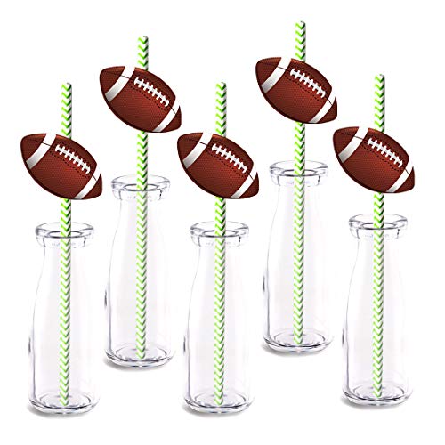 Pitillos decorativos para fiesta fútbol, pack 24