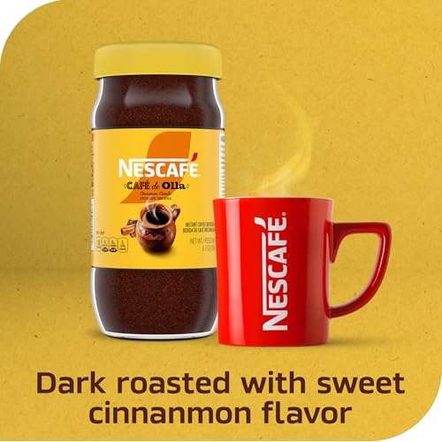NESCAFÉ Café de Olla, Cinnamon Flavored Instant Coffee, 1 Jar (6.7 Oz)