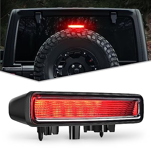 Image of Nilight Third Brake Light Tail High Mount Stop Lights Replacement for 2018-2026 Wrangler JL Accessories LED lamp with Smoked Lens Black Housing