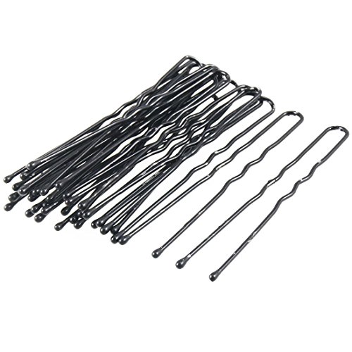 SODIAL(R) 20 Pcs Black Metal Flexible DIY Hair Bun Hairclip for Lady