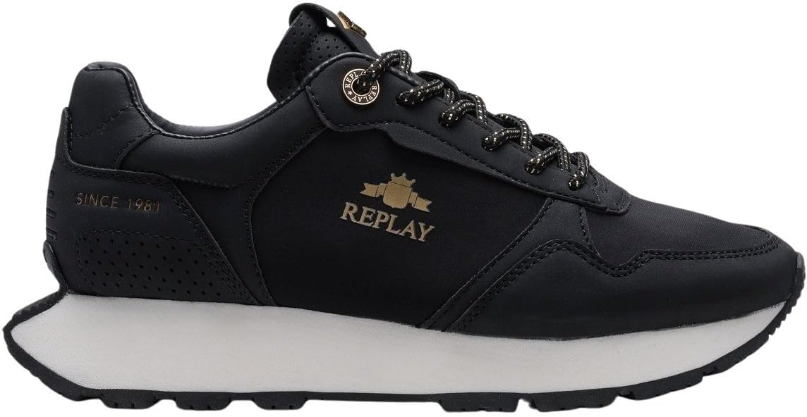 Replay Women's GWSG3 Trainers, 003 Black, 38 EU, 003 Black, 6 UK