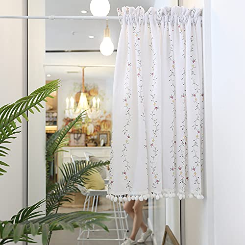 Rideau Voilage Brise-bise Rideaux Court Cuisine Romantique Broderie De