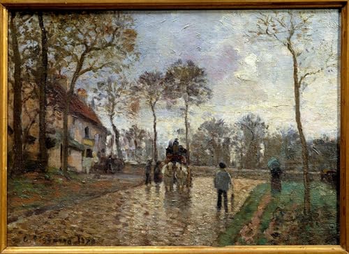 Affiche Toile Diligence Louveciennes de Pissarro 60x90cm Impression Art Portrait