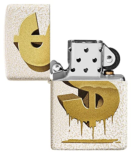 Encendedor Zippo diseño Drippy Dollar Mercury Glass miniatura 4