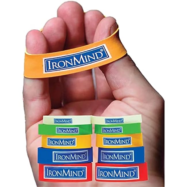 IronMind Two-Way Captains of Crush Grip Strengthener Set: CoC No. 4 Hand Gripper (c. 365 lb.) and Expand-Your-Hand Bands