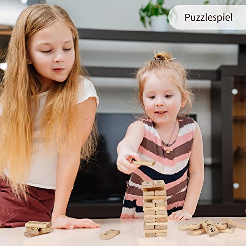 LOPOTIN 38TLG 1x1 Lernen Spiel Dominosteine Domino Kinder Rechnen Lernen Ab 5 Jahre Mathe Spielsteine Bausätze Spiel aus Holz Lernspielzeug für Grundschule Einschulung Geschenk