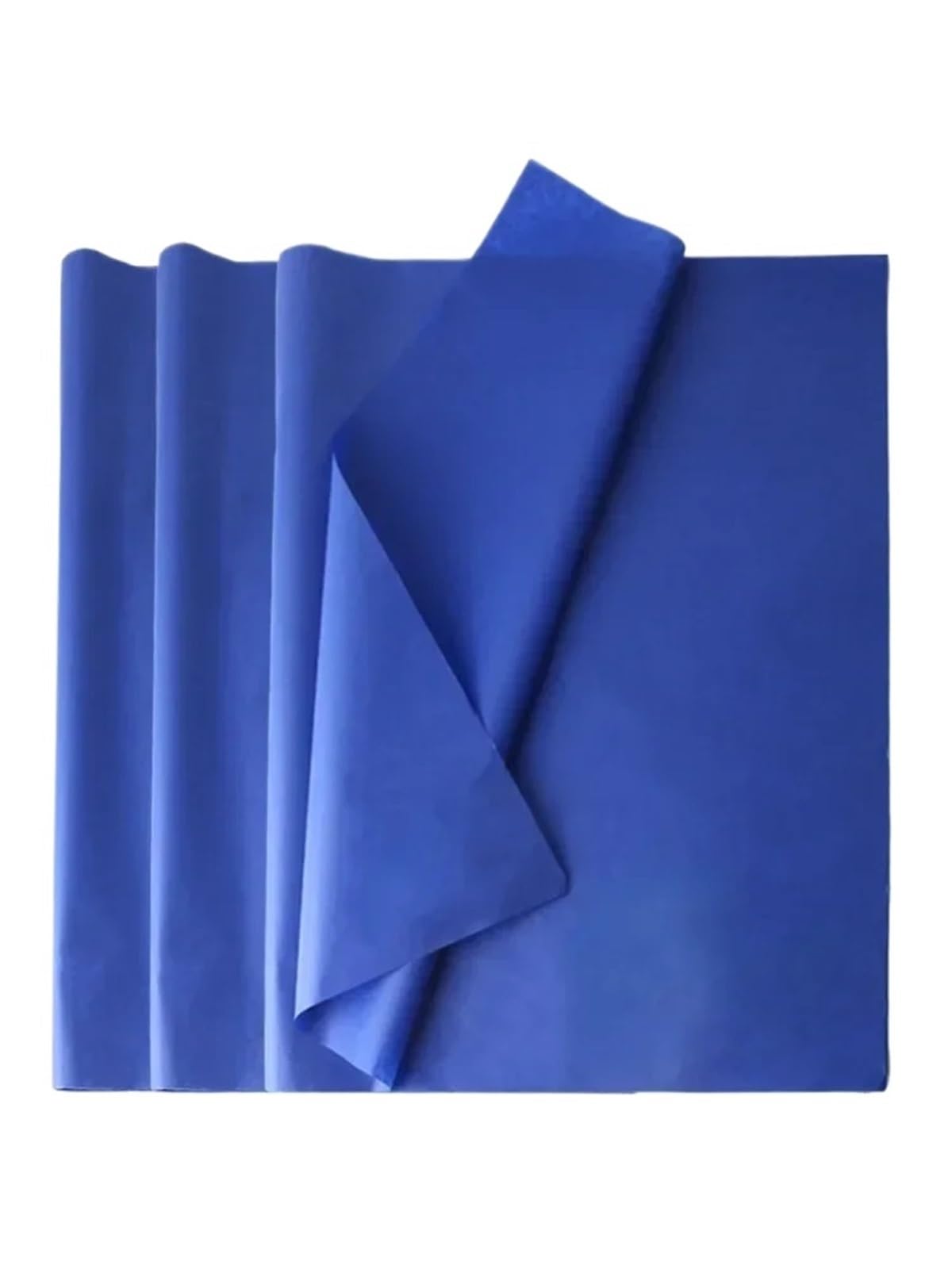 Papel De Regalo 10-100 hojas de papel de seda azul, 50x66cm, papel de regalo a granel for bodas, cumpleaños, manualidades, decoración for envolver festivales Para Festivales(100sheets)