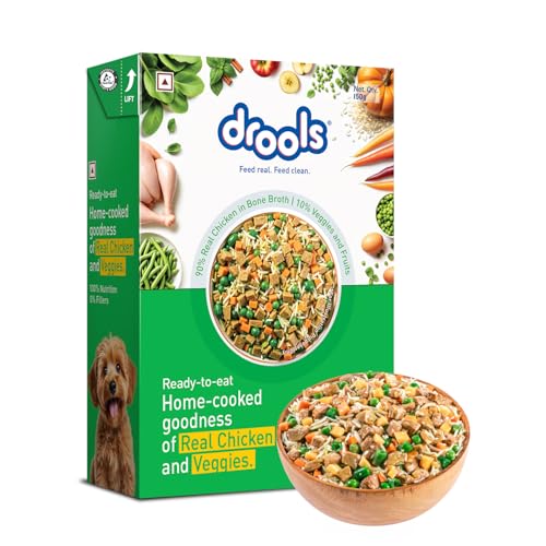 Image of Drools Tetra Pack Dog Food Real Chicken & Vegetable, for Adult & Puppy, 150g | Enhances Palatability and Support Joint Health | Retains Freshness & Flavours | Support Gut Health