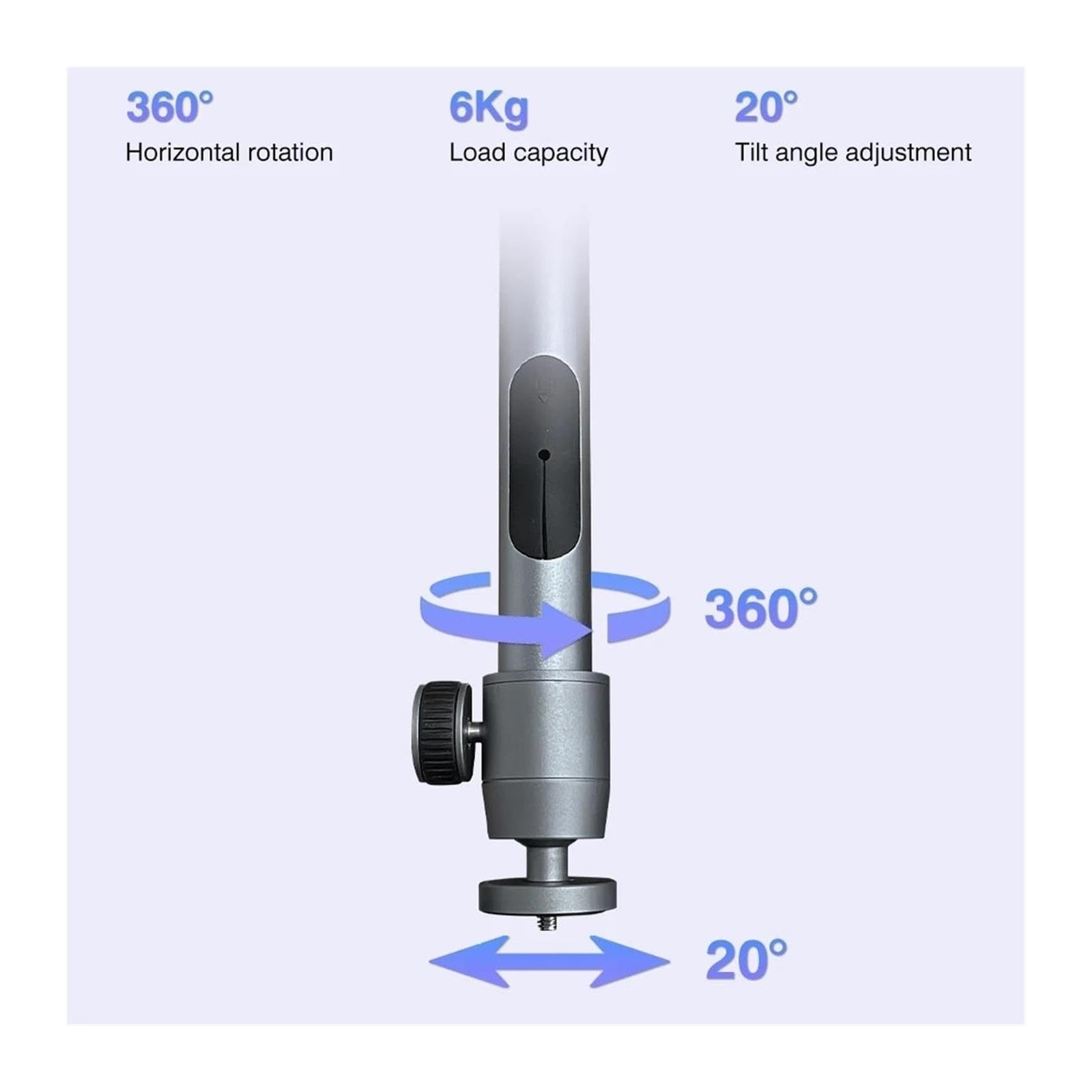 Compatible con Vidda, Soporte de Montaje en Techo Universal 360° | Colgador de techo de aleación de aluminio de 360°, soporte de suspensión telescópico, diseño duradero