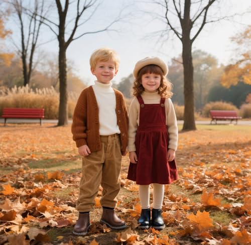 Miamooi Toddler Girls Boys Combat Ankle Boots Little Kid Waterproof Outdoor Chelsea Fall Booties Leather Comfort Shoes (Toddler/Little Kid)3