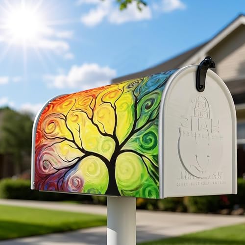 Image of Mailbox Covers Magnetic Standard Size 18 x 21 Inch Beautiful Flowers in Spring,Mailbox Wraps for Garden Yard Home Outdoor Decor (Life of Tree)