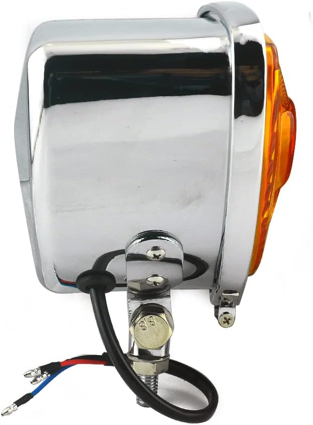 Boldness Headlight Retro Lamp Head H4 Bulb Halogen High/Low Beam Motorcycle Head Lamp Chrome Amber