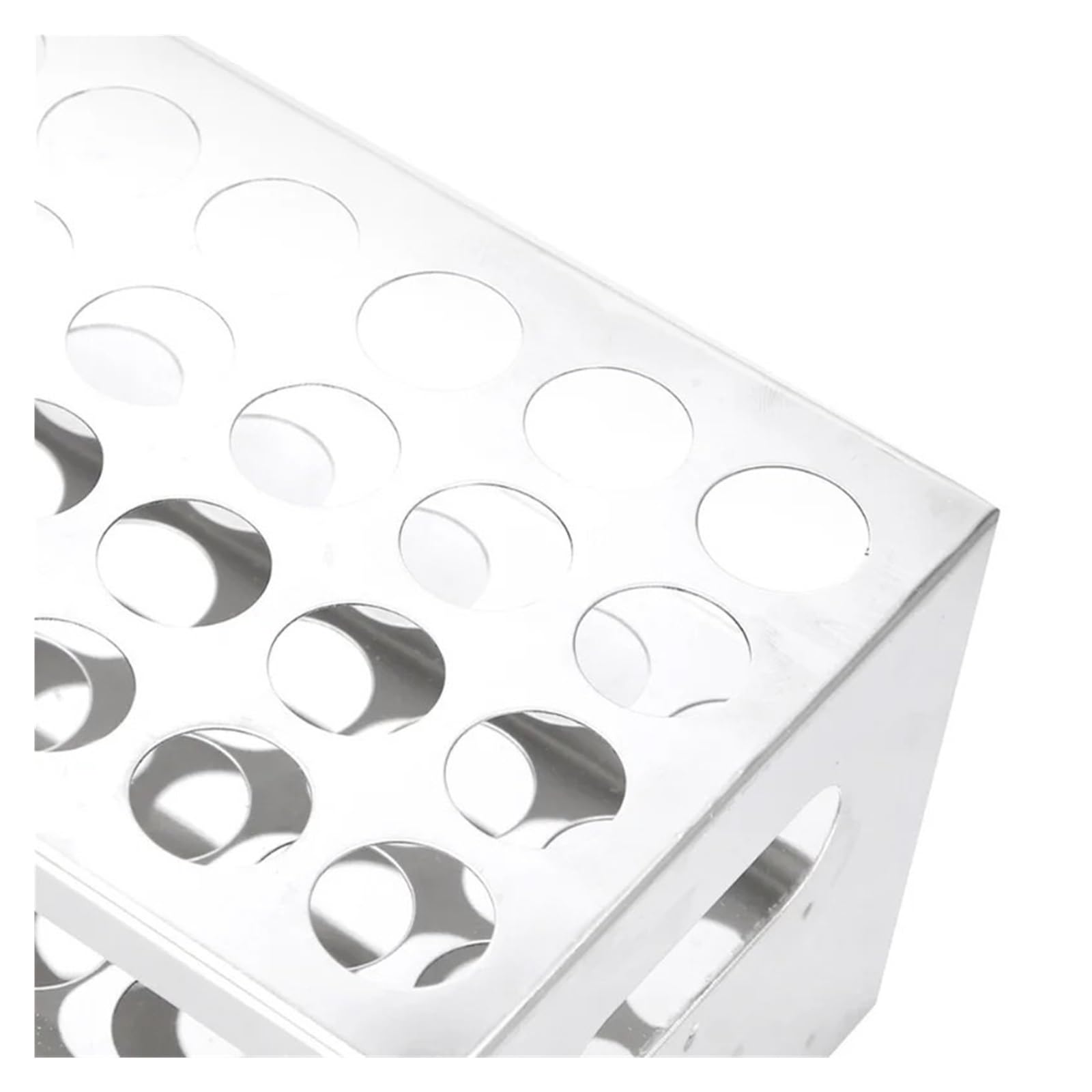 Reagenzglasgestell 40-Loch-Röhrchenständer, doppelschichtiger Reagenzglasständer aus Edelstahl, 304-Stanzplatte