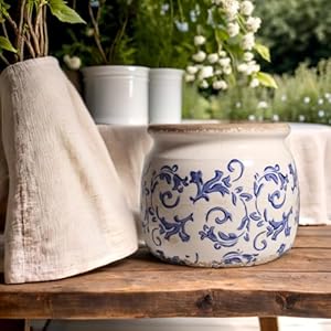 Ceramic planters for indoor plants plant pots with drainage hole 629in flower pots for indoor plants planters succulent pots crackle glaze finish plant pots indoor light blue  urban country home decor