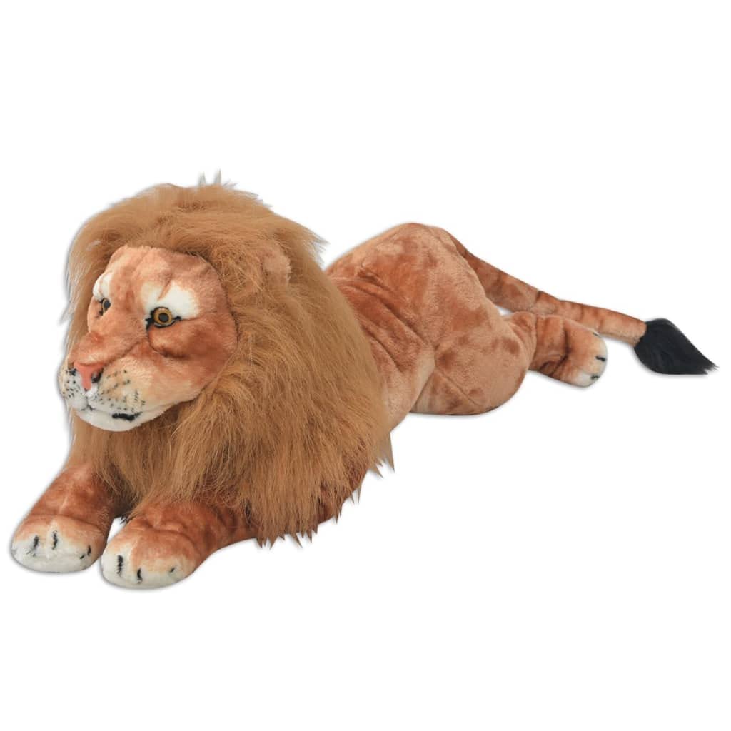 Löwe Kuscheltier Plüsch Braun XXL aus 100% Polyester 100x39 cm Stofftier Schmusetier für Kinderzimmer, Kindergarten, Geburtstag, Taufe, Kuscheln und Dekoration