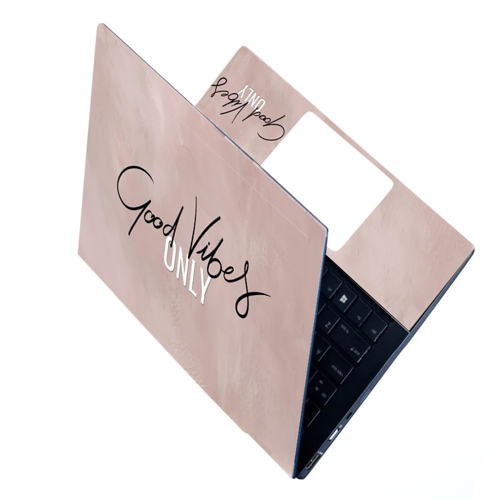 ANCIARY Full Laptop Skin Bubble-Free HD Quality Sticker for Laptops Upto 15.6" Compatible with Apple/Dell/HP/Lenovo/Acer/Asus/Sony (Dustproof|Waterproof|Scratchproof|Reusable) - Vibes FL1