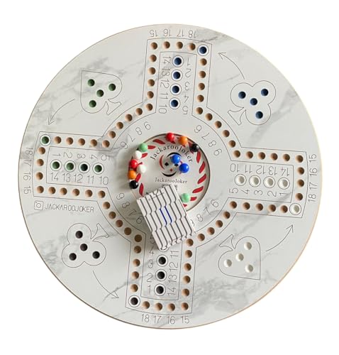 Jakaroo Joker Board Game 4-6 Players Wooden Game Board with Marbles Family Strategy Game wooden board game 51 cm