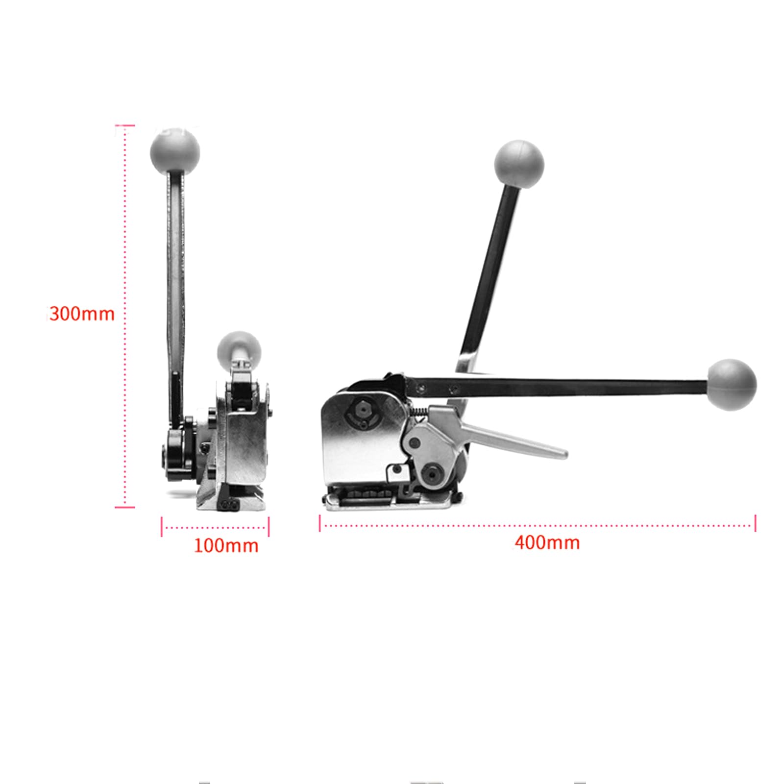 Outil de cerclage en acier robuste avec tendeur et cutter pour emballage et expédition sécurisés