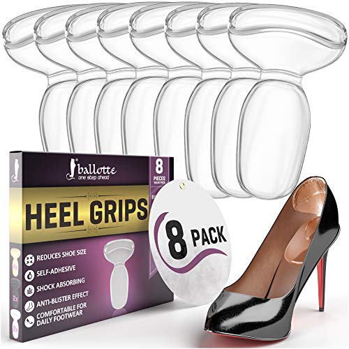 Premium Heel Cushion Inserts, [12 Extra Soft] Invisible Heel Grips - Gel Cushions