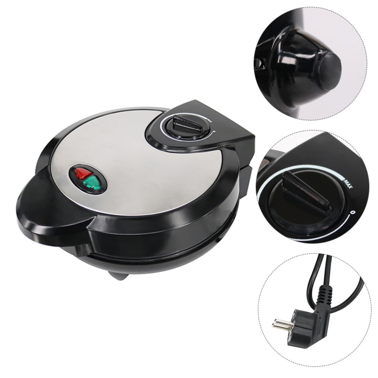 Máquina Eléctrica Cuerpo de Plástico y Acero Inoxidable para Hacer Rollos y Conos de Helado Base Antideslizante Adecuado para Preparar Desayunos en Casa