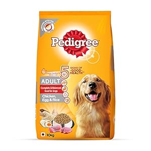 Pedigree Adult Dry Dog Food, (High Protein Variant) Chicken, Egg & Rice, 10kg Pack