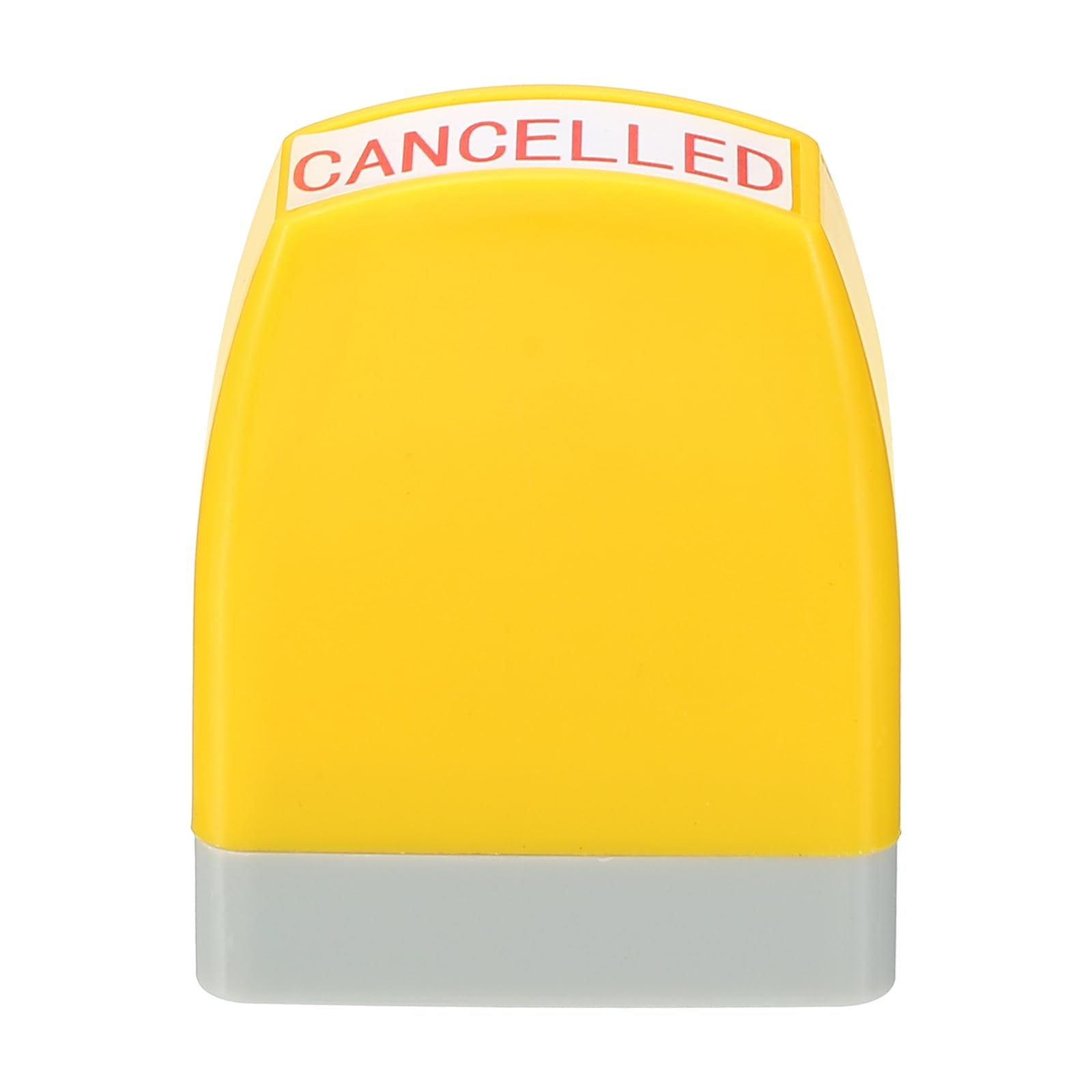 PATIKIL Cancelled Notice Stamp Self Inking, Red Ink Office Stamps Pre Inked Message Stamp Refillable Business Stamp, Yellow - Image 3
