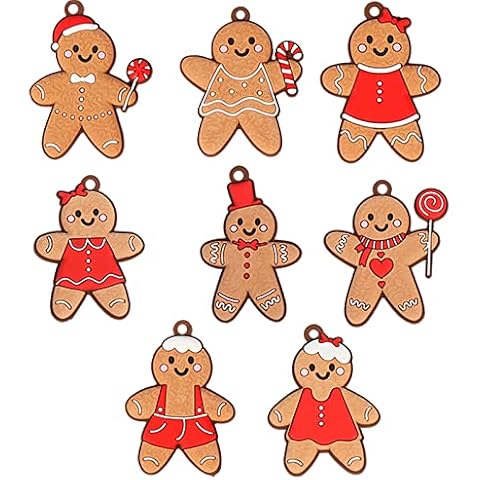 Gingerbread Man Christmas Tree Decorations Ornaments, Gingerman Hanging Charms Christmas Tree Pendant, Christmas Ornaments, DIY Arts Crafts Home Decorations Cover