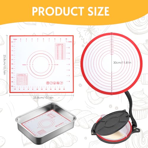 Image of 6Piece Tortilla Press Liners Silicone, Reusable Tortilla Liners For Various Tortilla Presses, With Customer Service Silicone Liners Includes 3 Square And 3 Round Kits