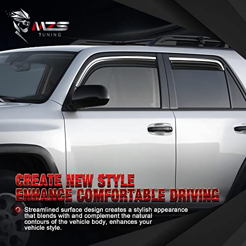 Mzs Tape-On Rain Guards, Durable Window Visors Compatible With Rav4 2019-2023 Window Deflectors Vent Shades - Black 4Pcs W0234708 #TOP6