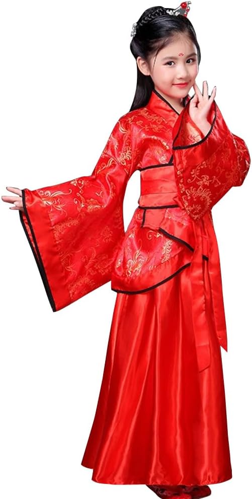 girl Hanfu Traditional Dress Chinese Tang Dynasty kids Performance Cosplay Costume Clothing