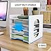 Natwind 5-Tier 10”x12” Scrapbook Desk Organizer,Paper Organizer,File Organizer,Letter tray,Paper Sorter,White File Holder for Home Office, School Classroom