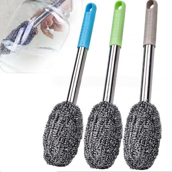 Image of UltraClean Long Handle Bottle and Jar Toilet Cleaner Brush Heavy-Duty Scrubber with Ergonomic Non-Slip Grip, Ideal for Deep Cleaning Toilets, Bottles-Jars and Hard-to-Reach Areas(Pack of 1)