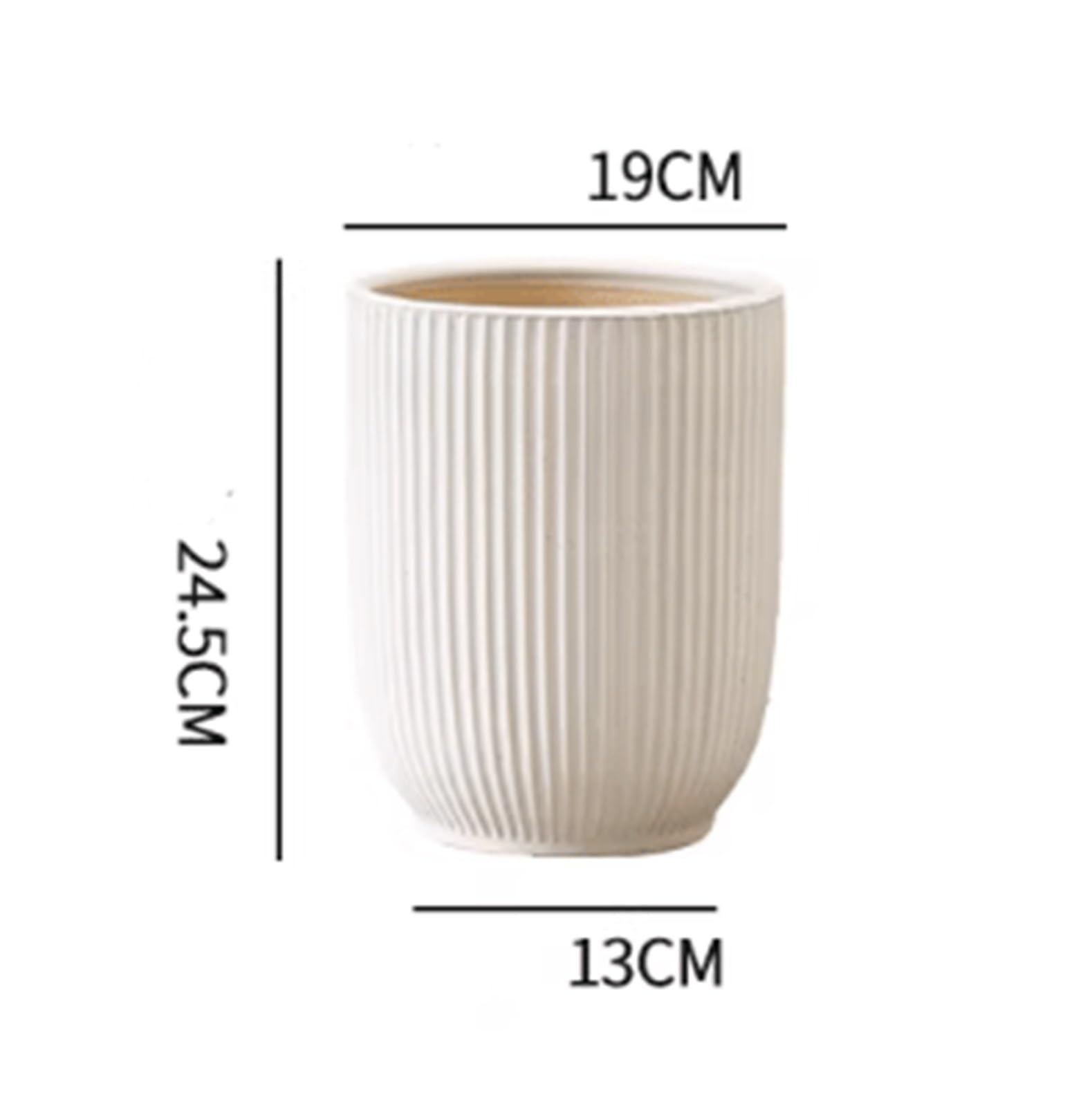 Doniczki ogrodowe Biała ceramiczna doniczka, bardzo duża, idealna do roślin doniczkowych Nandina i Monstera(Średni)