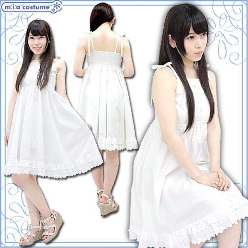 【新品未使用タグ付】OHGA サマーワンピース 白 M Amazon.co.jp: お出かけ白ワンピース サイズ：M 色：白 □サマードレス