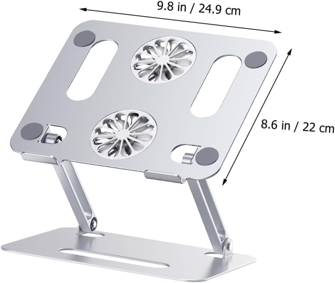 Base di Raffreddamento in Alluminio per Laptop con 2 Ventole Silenziose, Supporto Ventilato Ad Alta Efficienza per Notebook da 17,3 Pollici, Dissipatore Ultra Sottile per Laptop da Gioco E da