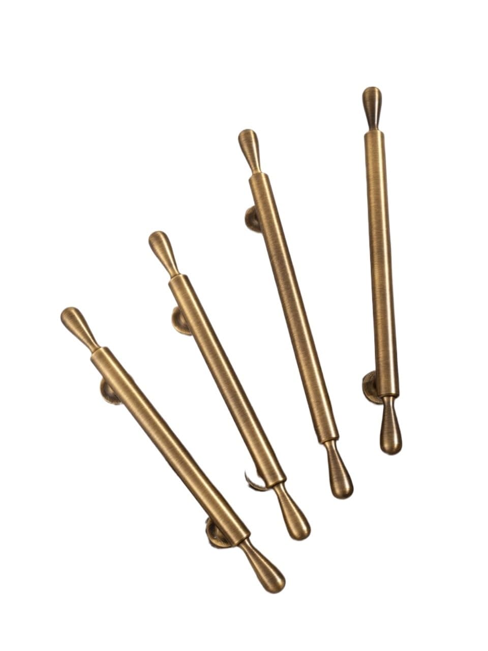 Qvorlth Vintage Cabinet Pulls Solid Antique Brass Cupboard Handle Furniture Drawer Knobs Hardware Kitchen Cabinet Bronze Retro Pulls(Pitch-row-96mm)