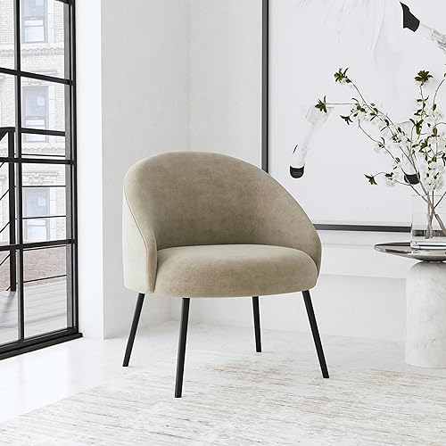 Sillón acolchonado moderno beige miniatura 2