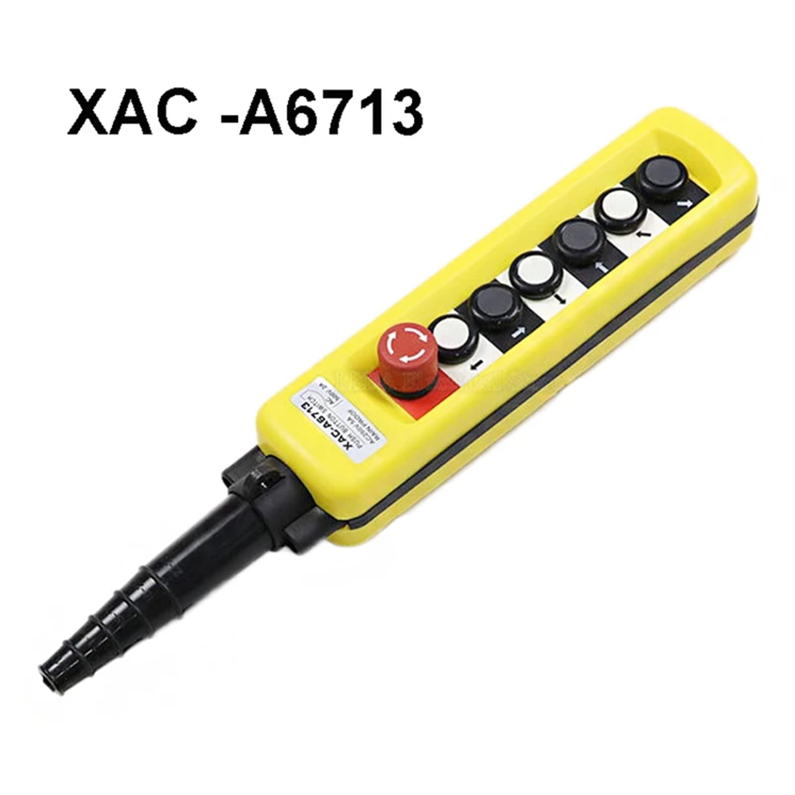 1 Uds XAC -A6713 caja de interruptor de Control de botón de grúa a prueba de lluvia for polipasto arriba abajo izquierda derecha parada de emergencia amarillo