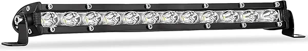 Zmoon Led Light Bar 12in Signal Row Light Bar [14in w/Bracket] 40W Spot Flood Combo Off Road Light, Waterproof Slim Light Bar for SUV Jeep ATV Boat