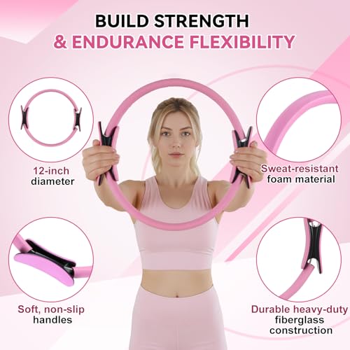 LiKiLiKi Pilates Ring and Ball Set, Home Pilates Equipment for Women - image 2