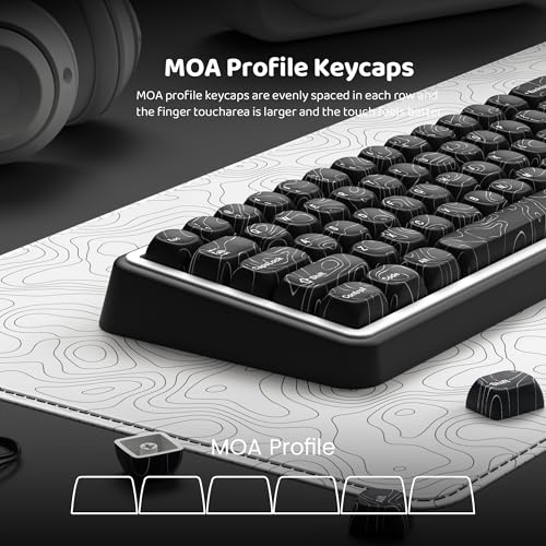 Image of dagaladoo Black Keyboard keycaps,PBT keycaps Topographic