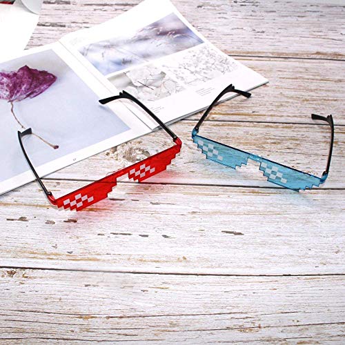 Image of DC DECORIO Thug Life Sunglasses Pixel Gangsta Life Funny Novelty Shades (Black) (ALL 4 COLOR)