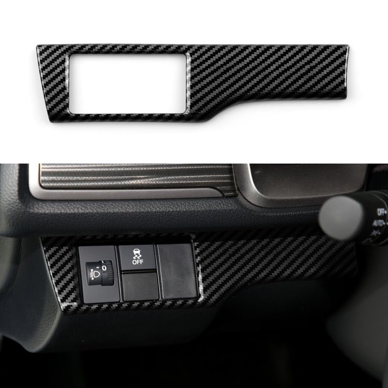 Headlight Switch Control Decal for Honda Civic 2016 2017 2018 2019 2020 2021 10th Gen Accessories ABS Carbon Fiber Interior Stickers