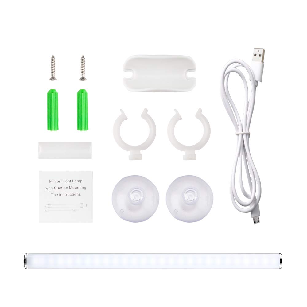 Lixada Lampe de miroir de coiffeuse, lampe de maquillage portable, commande tactile/charge USB, pour éclairer le miroir de coiffeuse de salle de bain