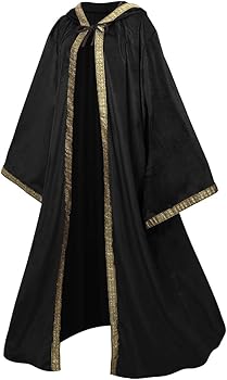 フード付き黒と黄色のローブ4点 Amazon.co.jp: [TUAHOUS] ハロウィンローブ コンプリート 7点セット4色