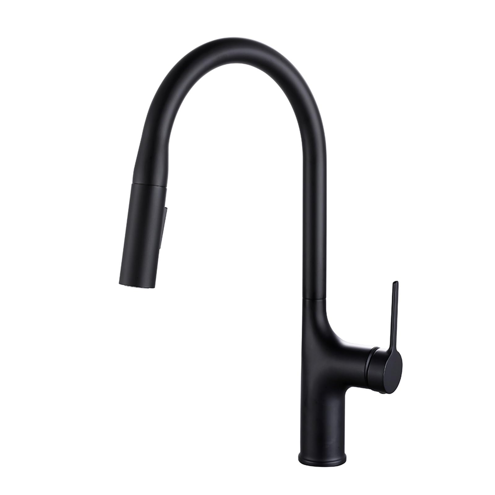 Robinet de cuisine mitigeur extractible noir titane eau chaude et froide - Black-01 deux jets