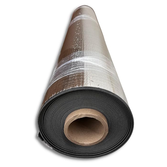 Soundsulate™ 1 lb. Mass Loaded Vinyl, 4' x 25' (100 sf) w/Scrim Foil, Reinforced Sound Barrier Rolls, 4' x 25' (100) Premium Noise Blocking for Walls, Ceilings, Home Theaters & Automotive,